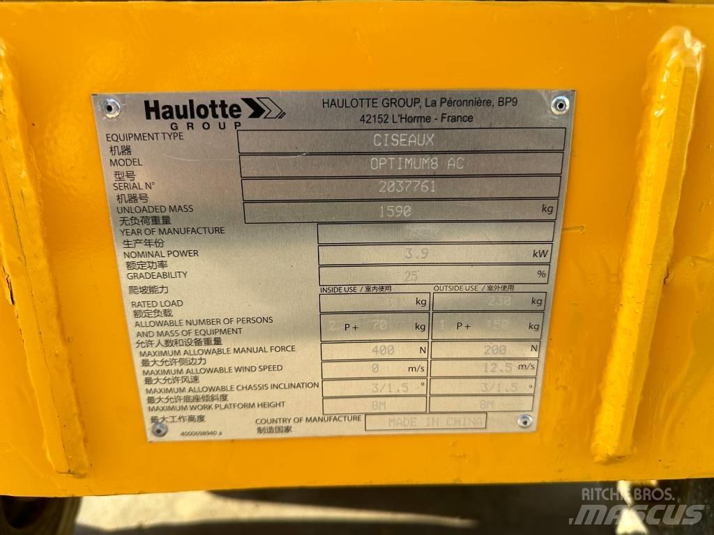 Haulotte OPTIMUM 8 Platforme foarfeca