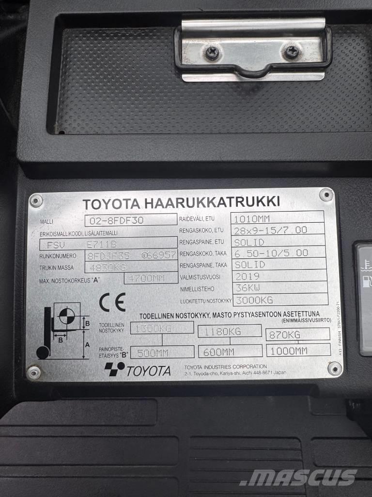 Toyota 02-8 FDF 30 Stivuitor diesel