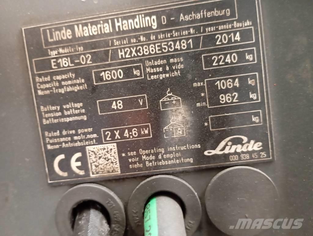 Linde E 16 Stivuitor electric