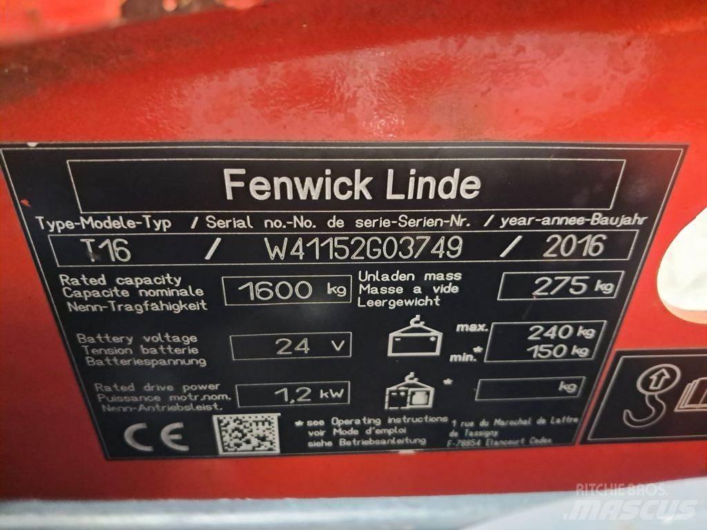Linde T16 Transpaleta electica cu furca