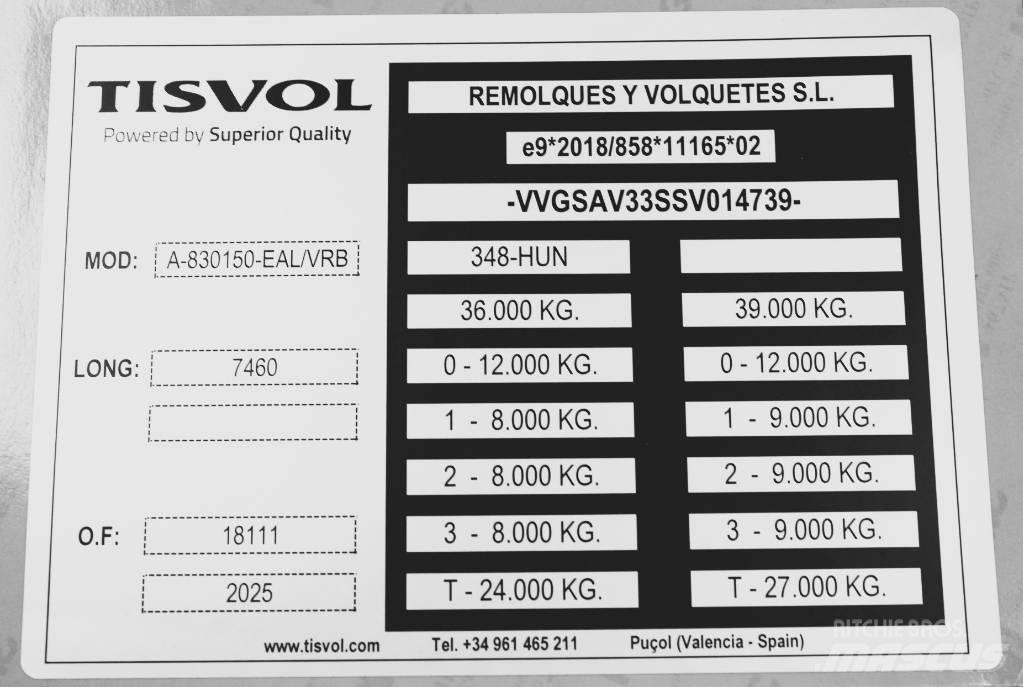  Tisvol 26,8m3 EVR Remorci basculante