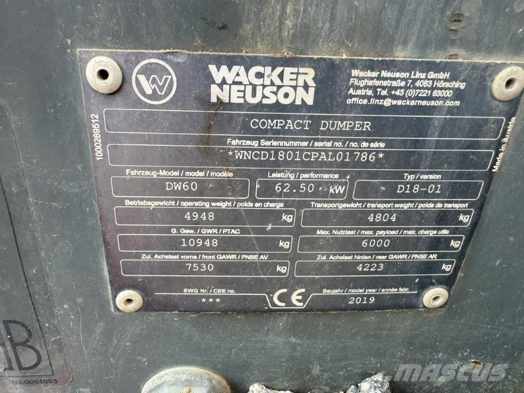 Wacker Neuson DW 60 Minitractor de teren