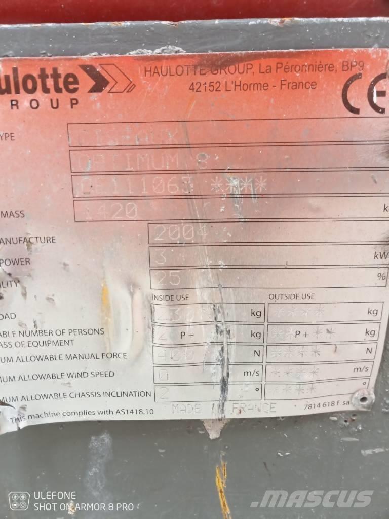 Haulotte Optimum  8 Platforme foarfeca
