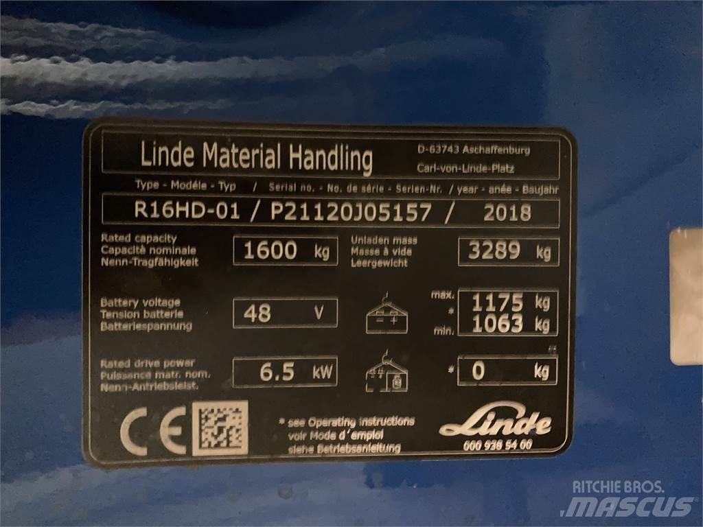 Linde R16HD Stivuitor cu catarg retractabil