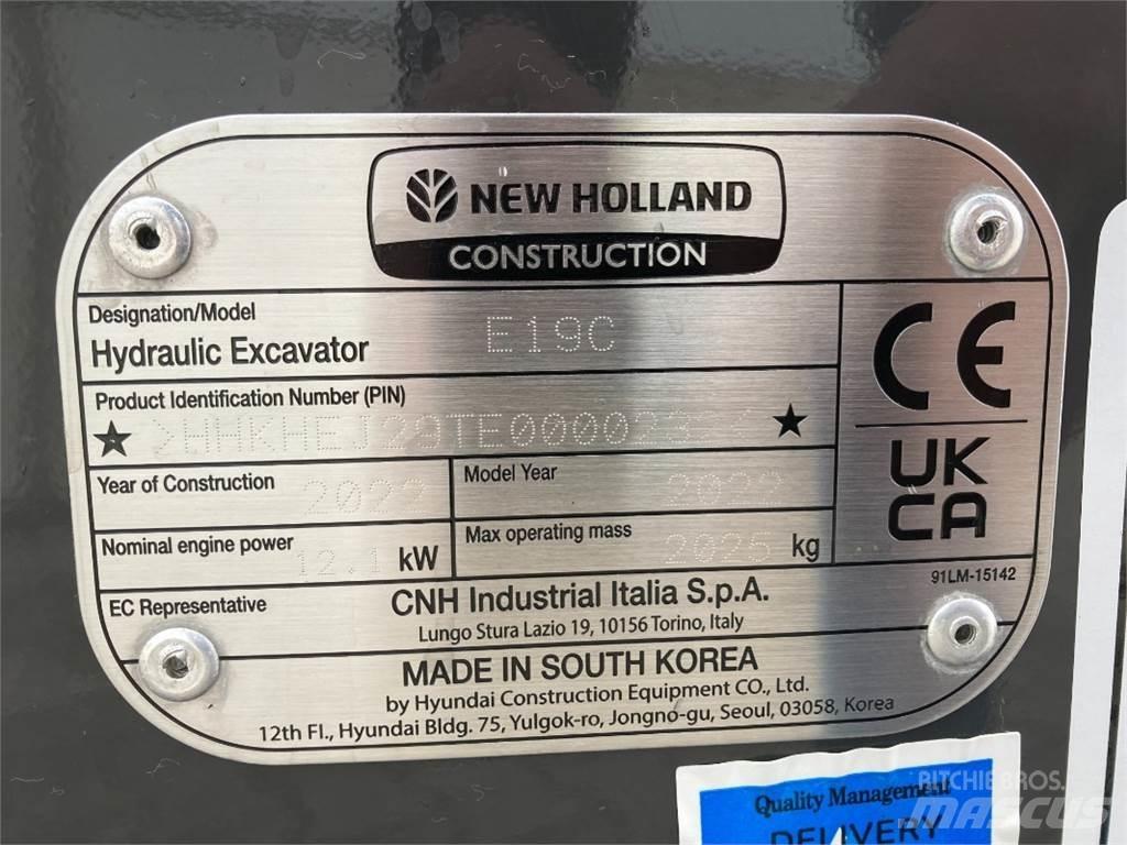 New Holland E 19C Mini excavatoare < 7t
