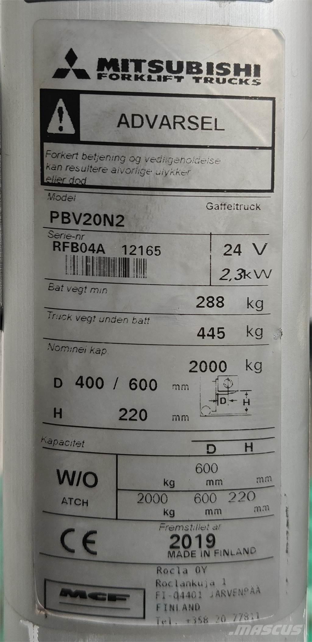 Mitsubishi PBV20N2 Strivuitoare-altele