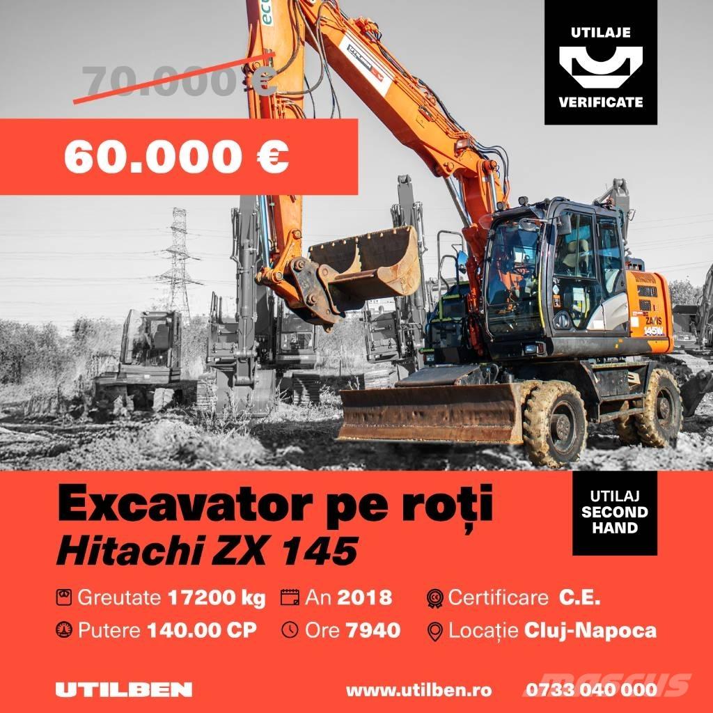  Hitach ZX 145 Excavatoare cu roti