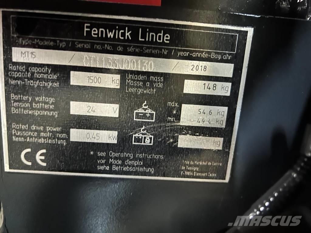 Linde MT 15 Transpaleta manuala