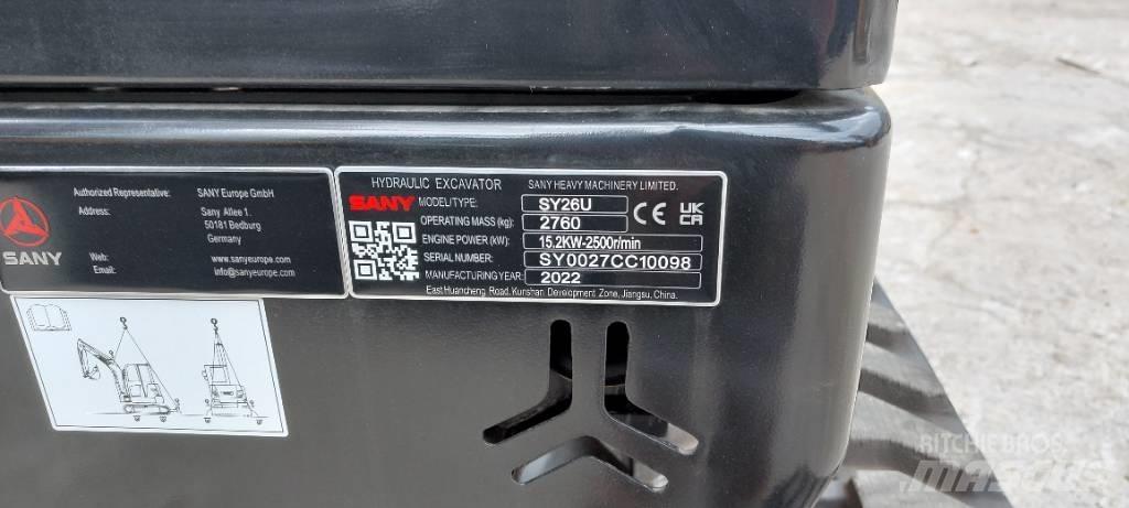 Sany SY 26 U Mini excavatoare < 7t