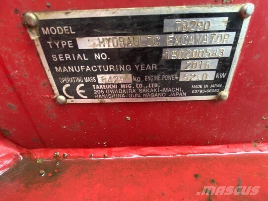 Takeuchi TB 290 Excavatoare 7t - 12t