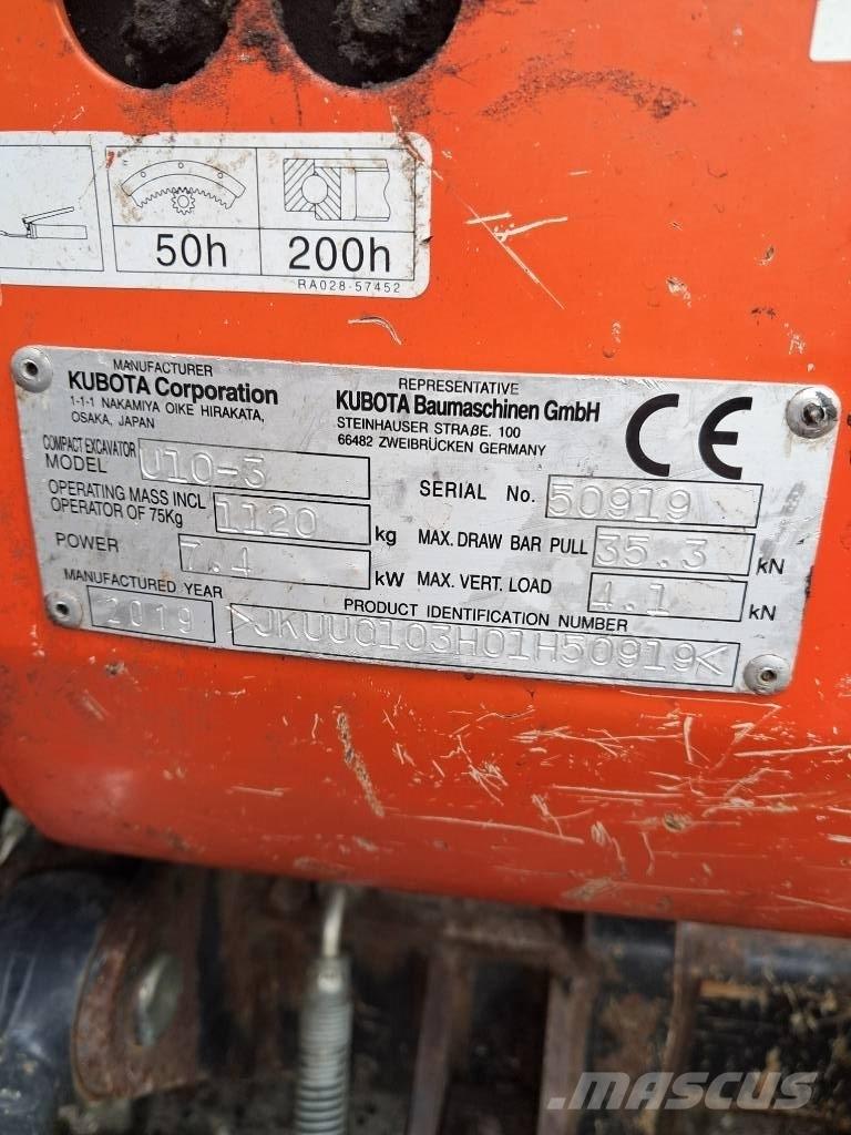 Kubota U 10-3 Mini excavatoare < 7t