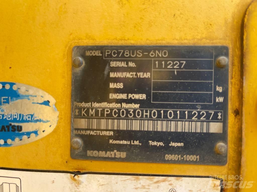 Komatsu PC78US-6N0 Excavatoare pe șenile
