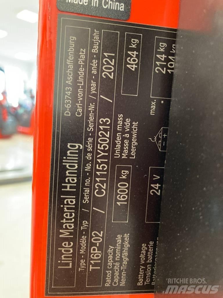 Linde T16P/1151-02 Transpaleta cu platforma