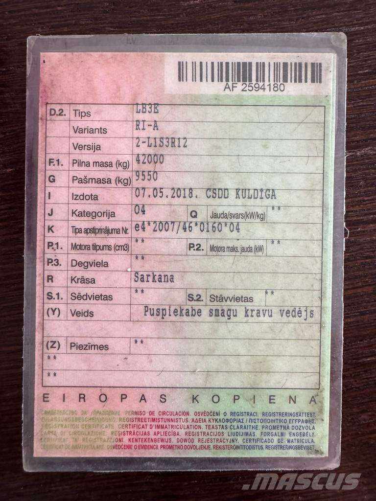 Kässbohrer Lowbed Carucioare