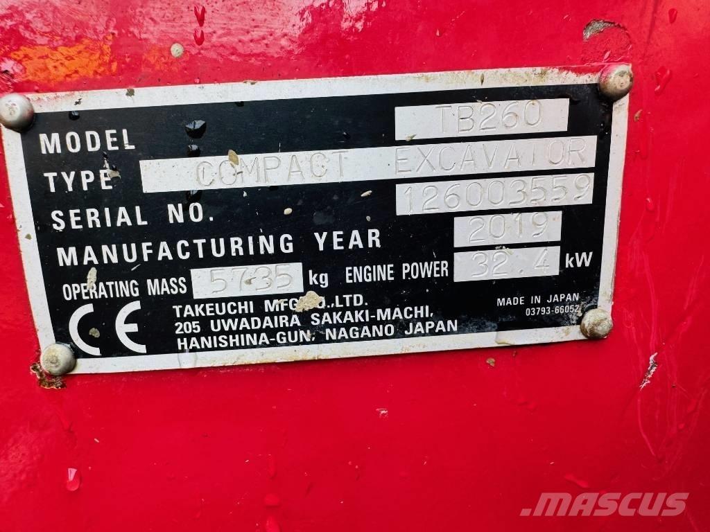 Takeuchi TB 260 Mini excavatoare < 7t
