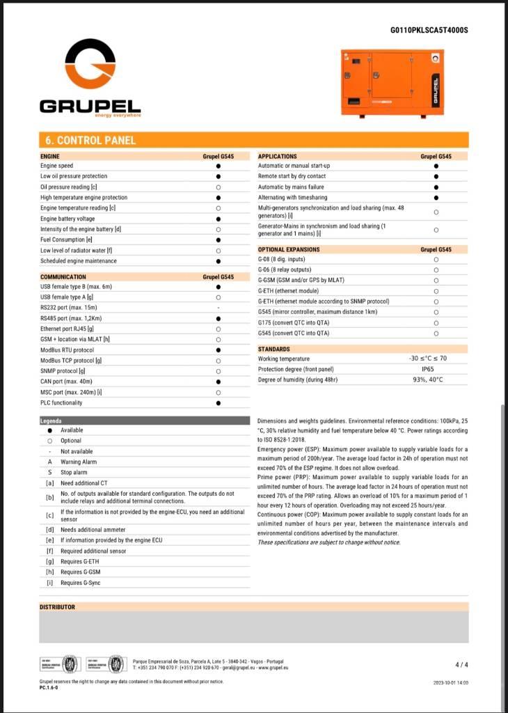  Grupel G545 Generatoare Diesel