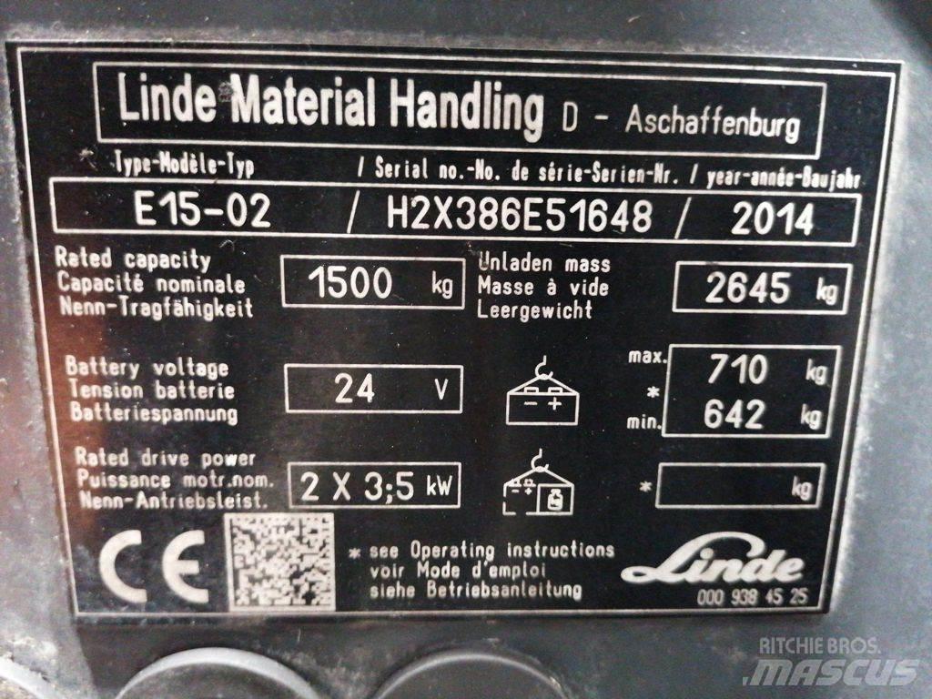 Linde E15-02 Stivuitor electric