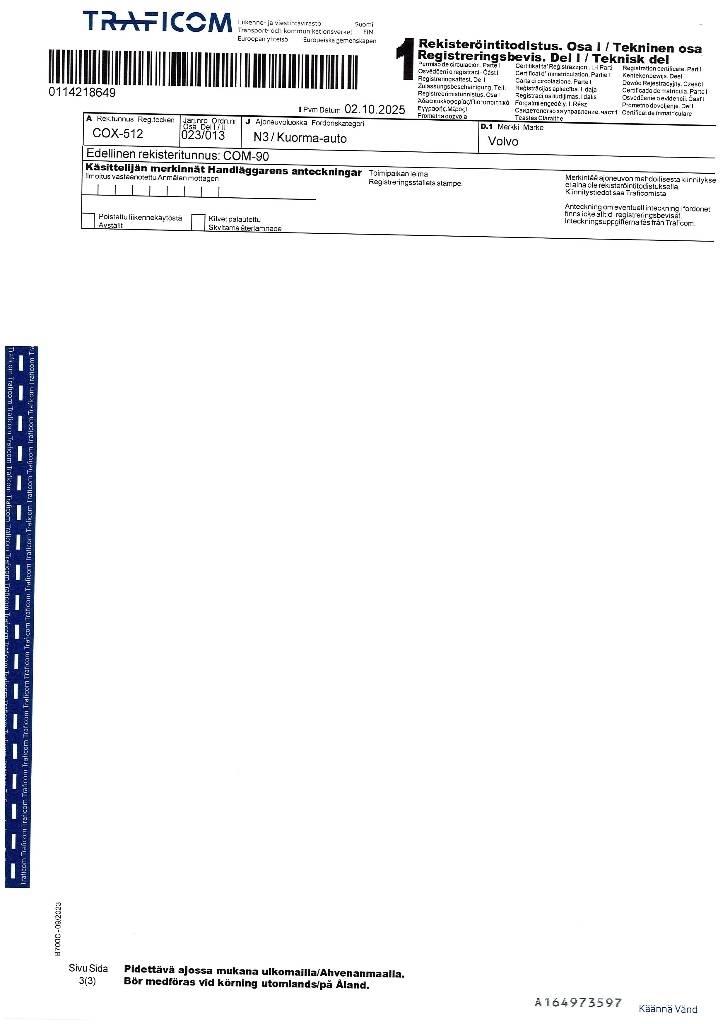 Volvo FH 16 Camion pentru lemne