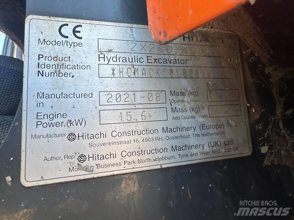 Hitachi ZX 26 U-6 Mini excavatoare < 7t