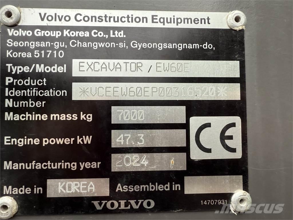 Volvo EW60 E Excavatoare cu roti