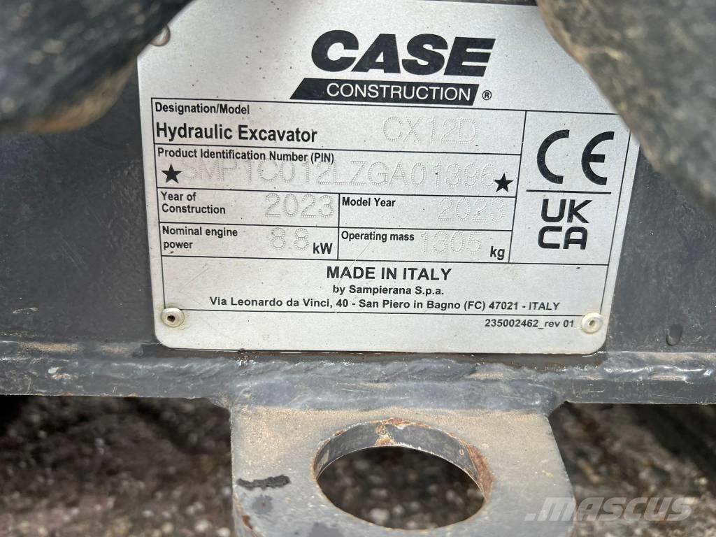 CASE CX 12 D Mini excavatoare < 7t