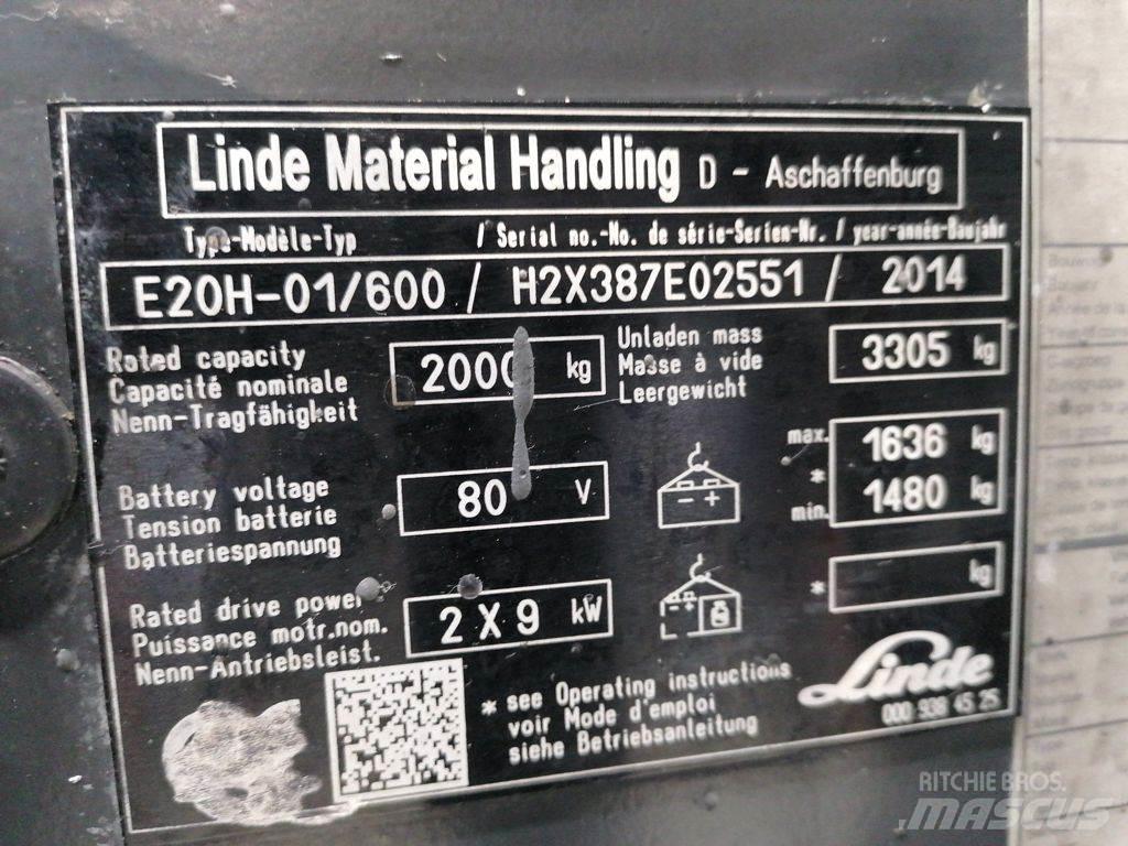 Linde E20H-01/600 Stivuitor electric