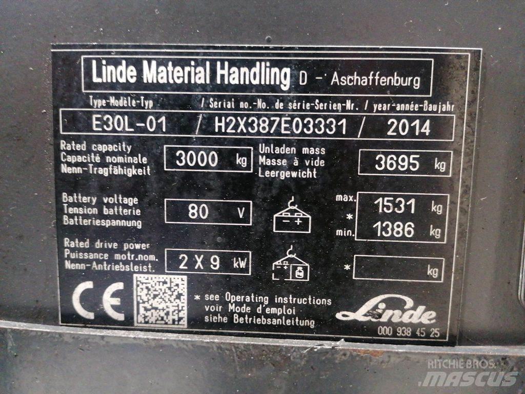 Linde E30L-01 Stivuitor electric