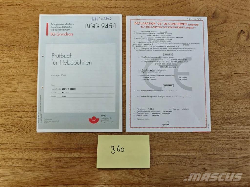 Manitou 280 TJ Nacele cu brat telescopic