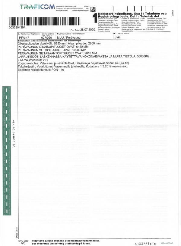 Jyki V 31 Remorci basculante