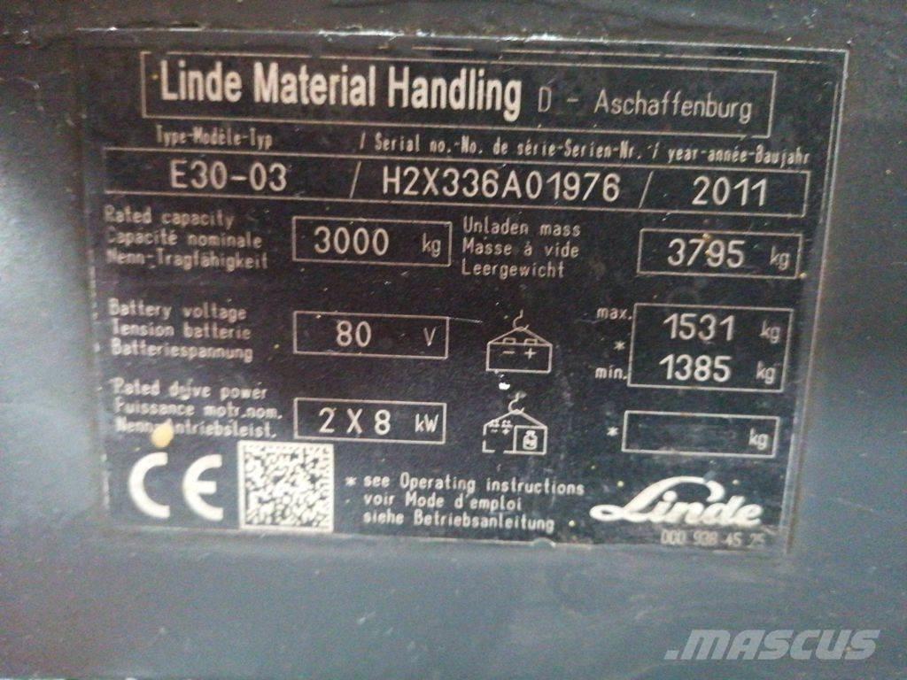 Linde E30-03 Stivuitor electric