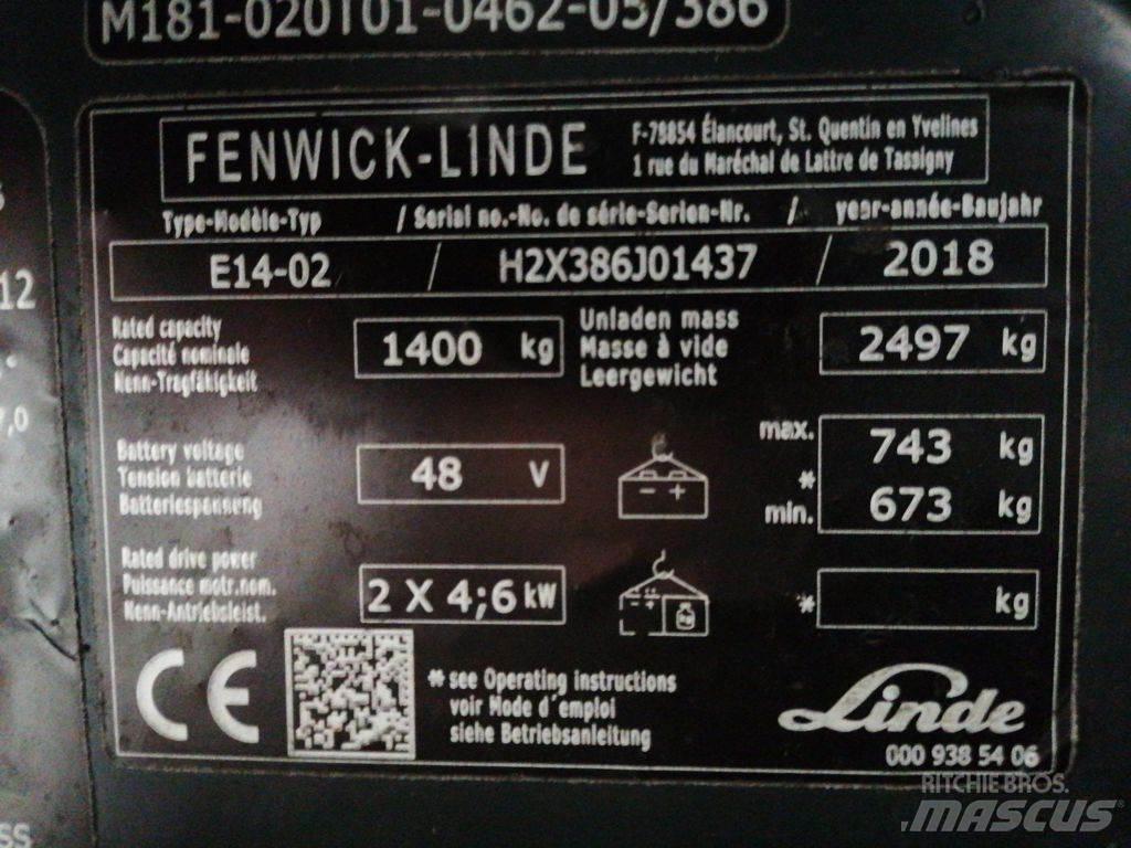 Linde E14-02 Stivuitor electric