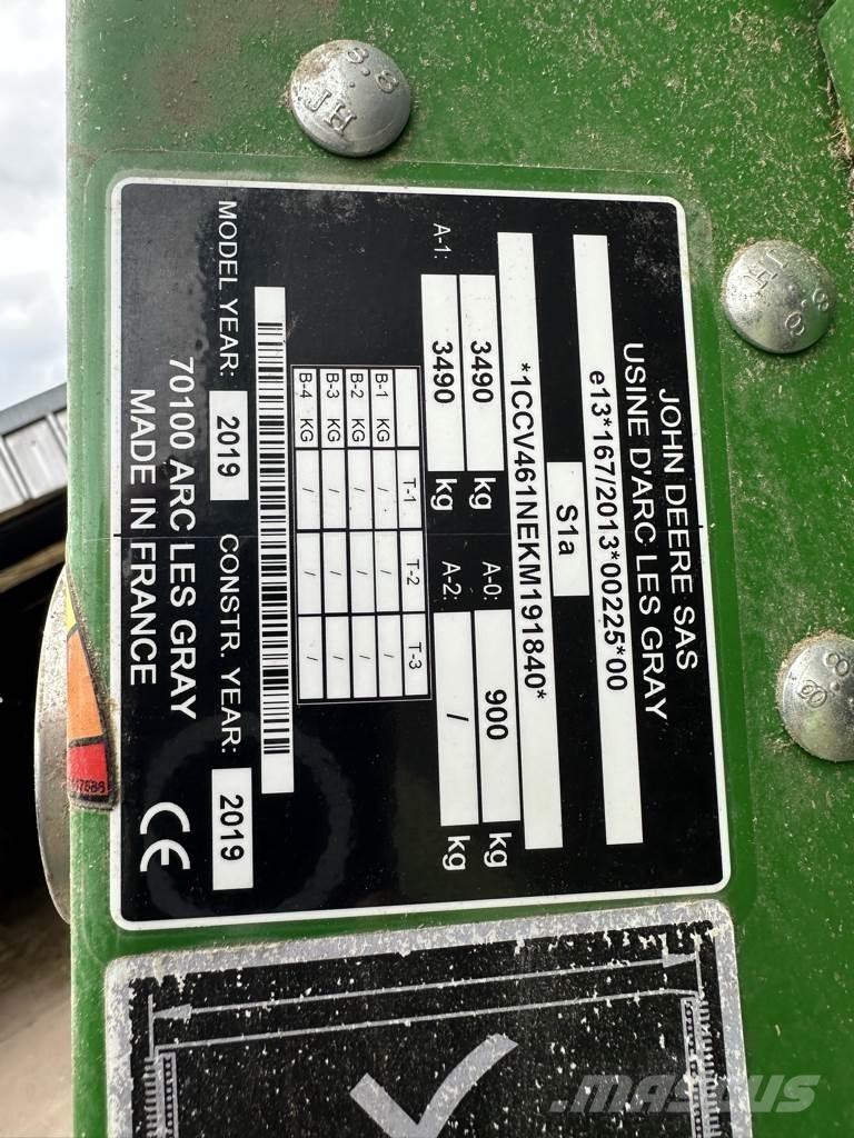 John Deere V461M Masina de balotat cilindric