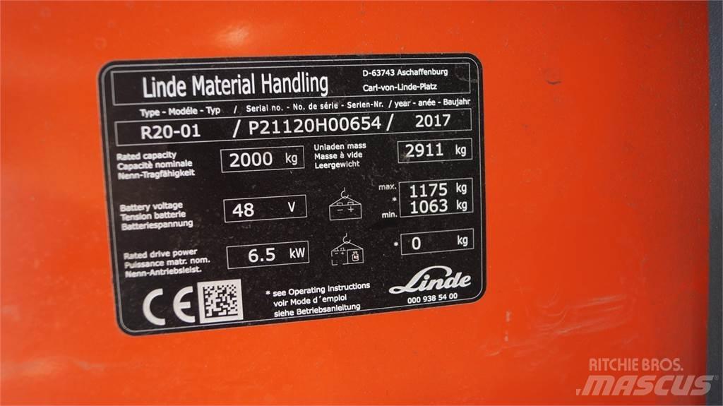 Linde R20 Stivuitor cu catarg retractabil