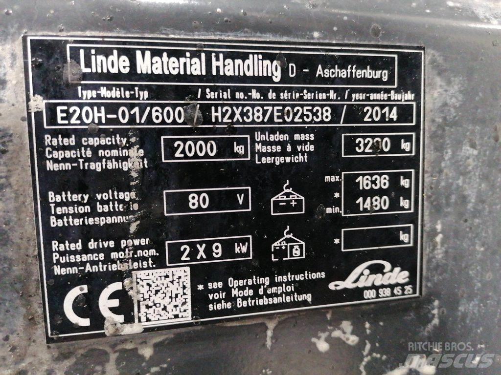 Linde E20H-01/600 Stivuitor electric