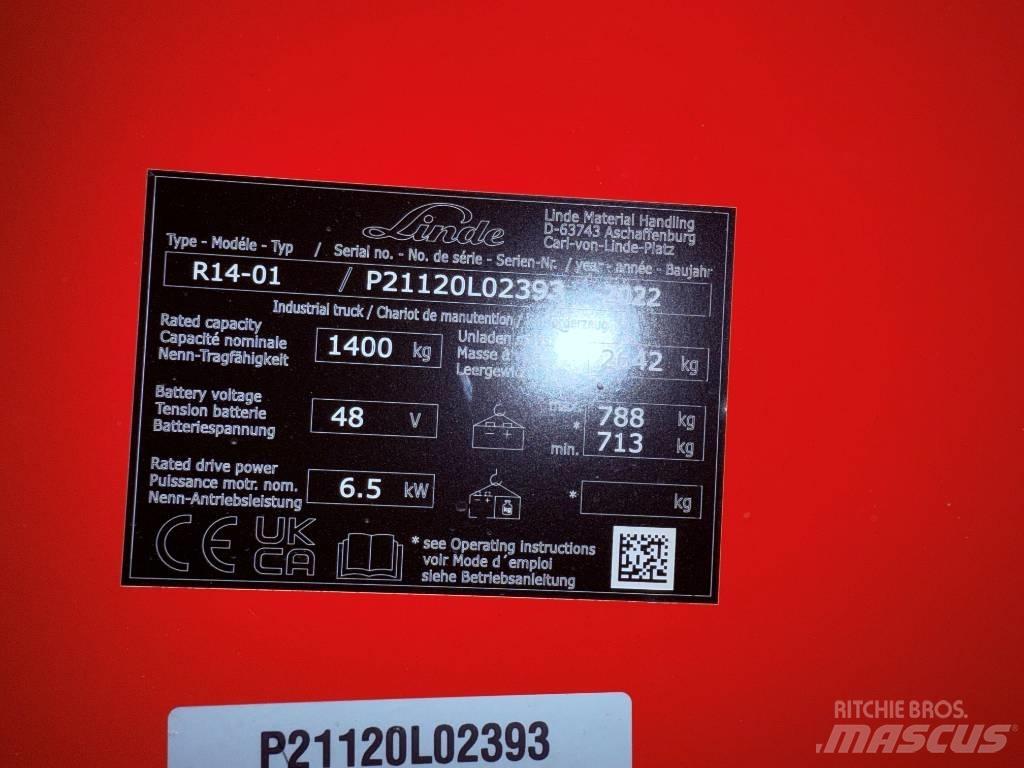 Linde R14/1120 Stivuitor cu catarg retractabil
