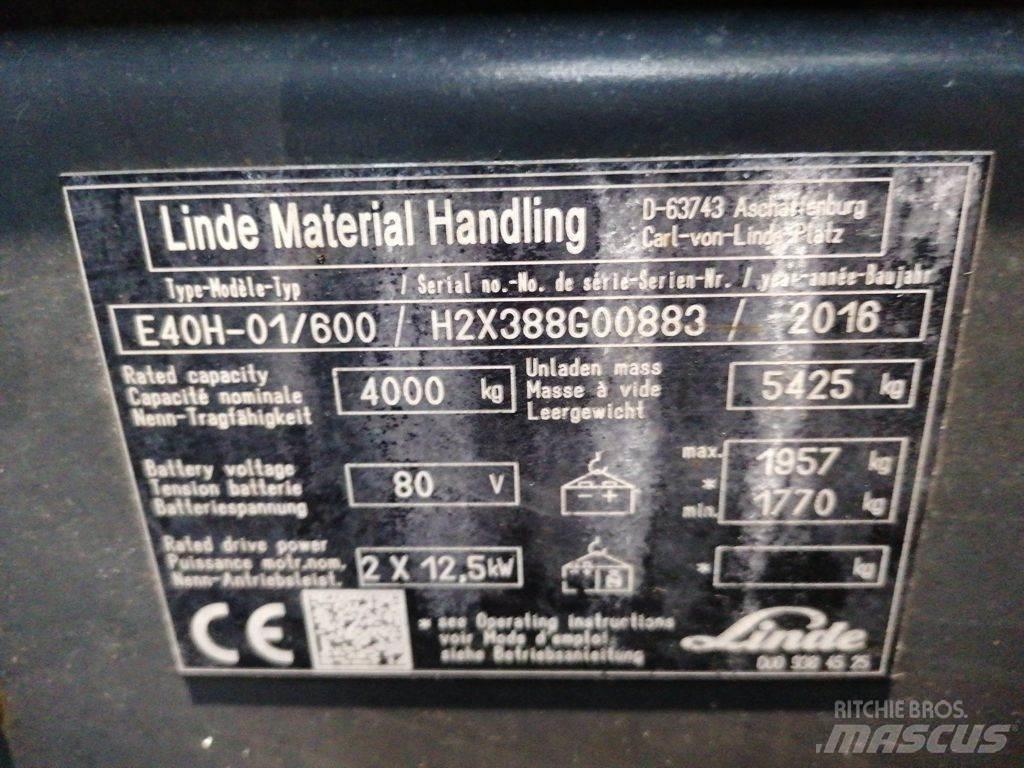 Linde E40H-01/600 Stivuitor electric