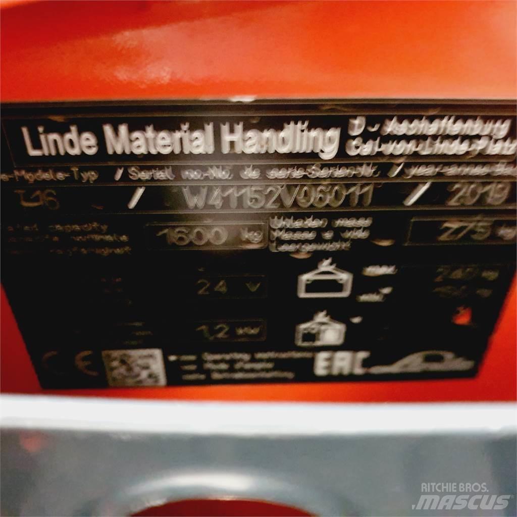 Linde T16 Li-Ion Transpaleta manuala