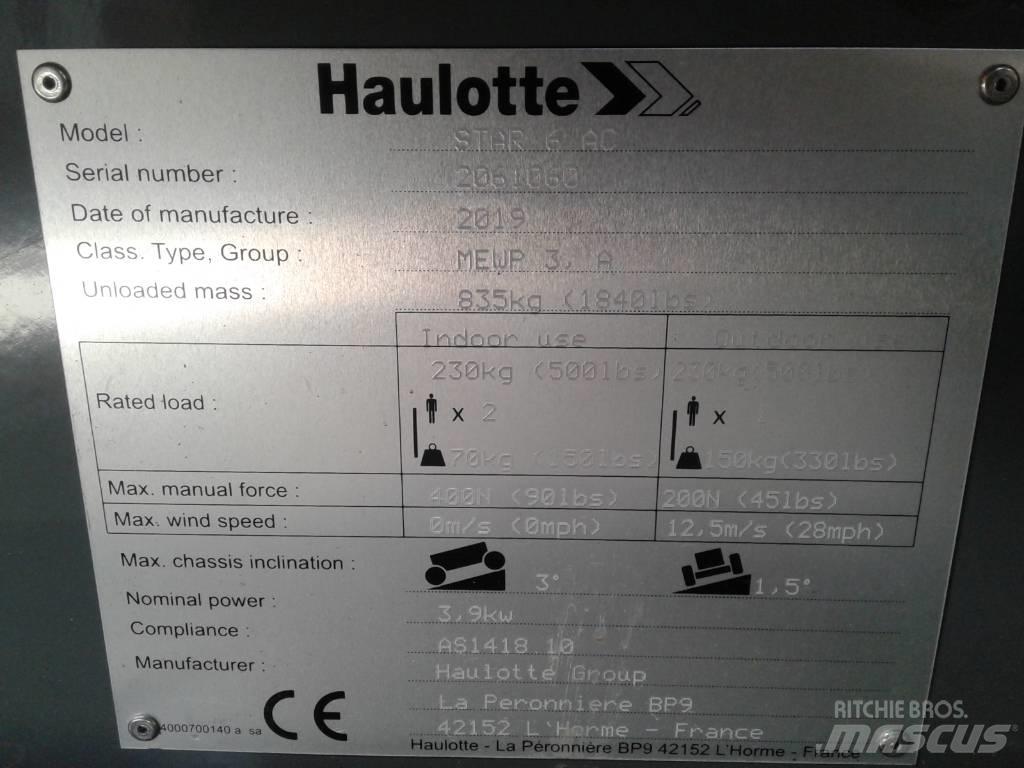 Haulotte Star 6 Ascensoare verticale catarg