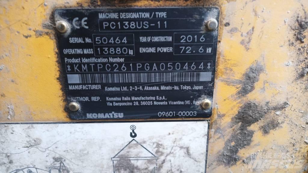 Komatsu PC 138 US Excavatoare pe șenile

