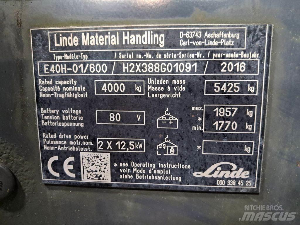 Linde E40H-01/600 Stivuitor electric