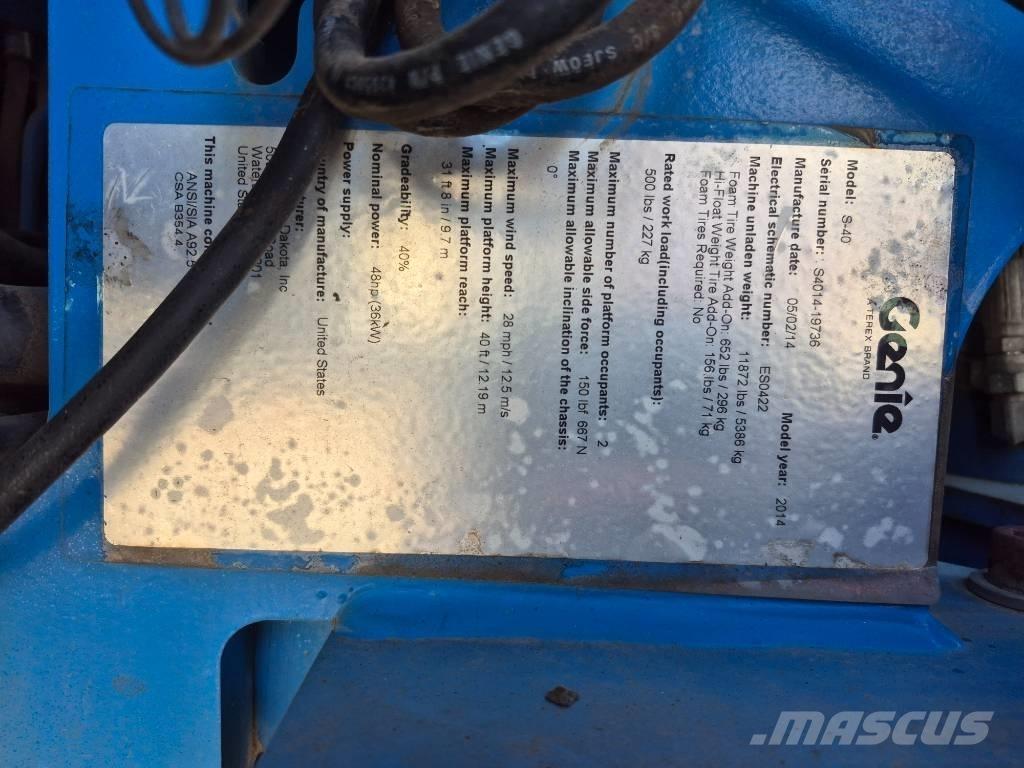 Genie S 40 Nacele cu brat telescopic