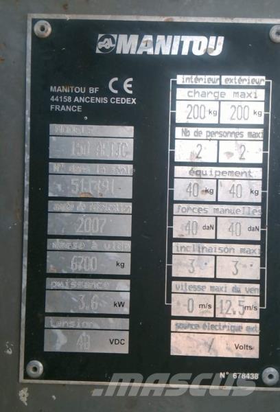 Manitou 150 AETJC Nacele cu brat articulat