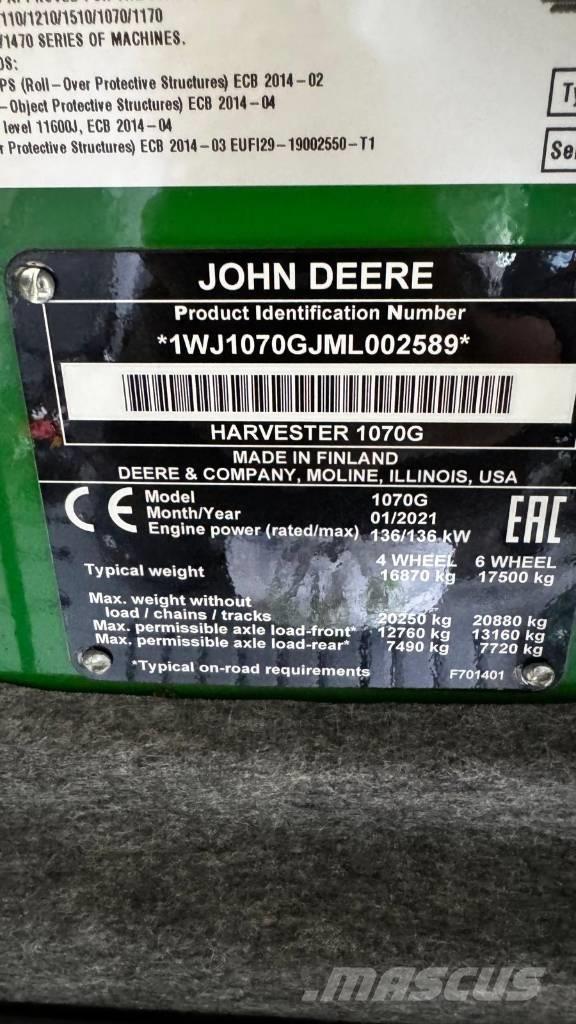 John Deere 1070 Combine forestiere