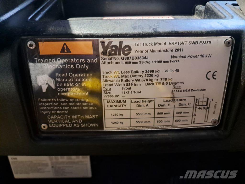 Yale ERP16VT Stivuitor electric
