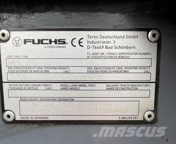 Fuchs MHL 310 Paleta de manipulare