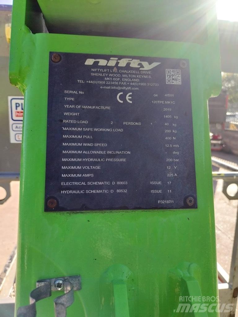 Niftylift 120TPE Platforme aeriene montate pe remorca