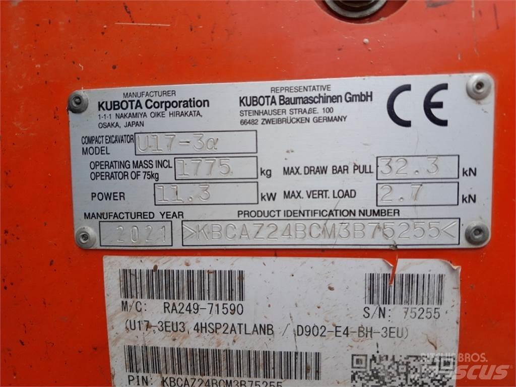 Kubota U17-3 Mini excavatoare < 7t