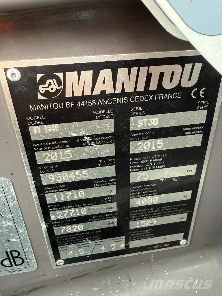 Manitou MT 1840 ST3B Stivuitoare telescopice