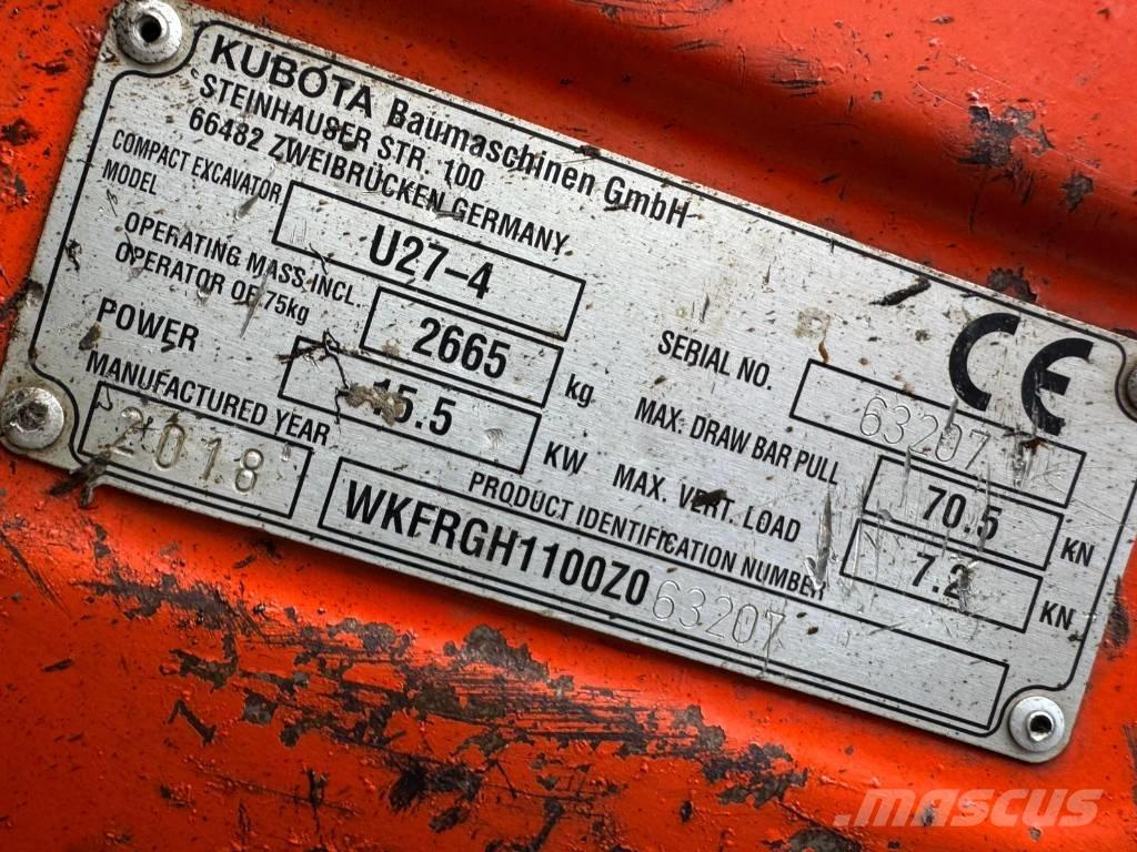 Kubota U 27-4 Mini excavatoare < 7t