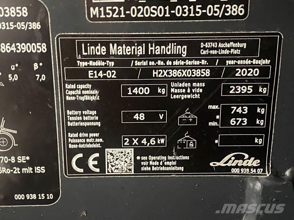 Linde E14-02 Stivuitor electric